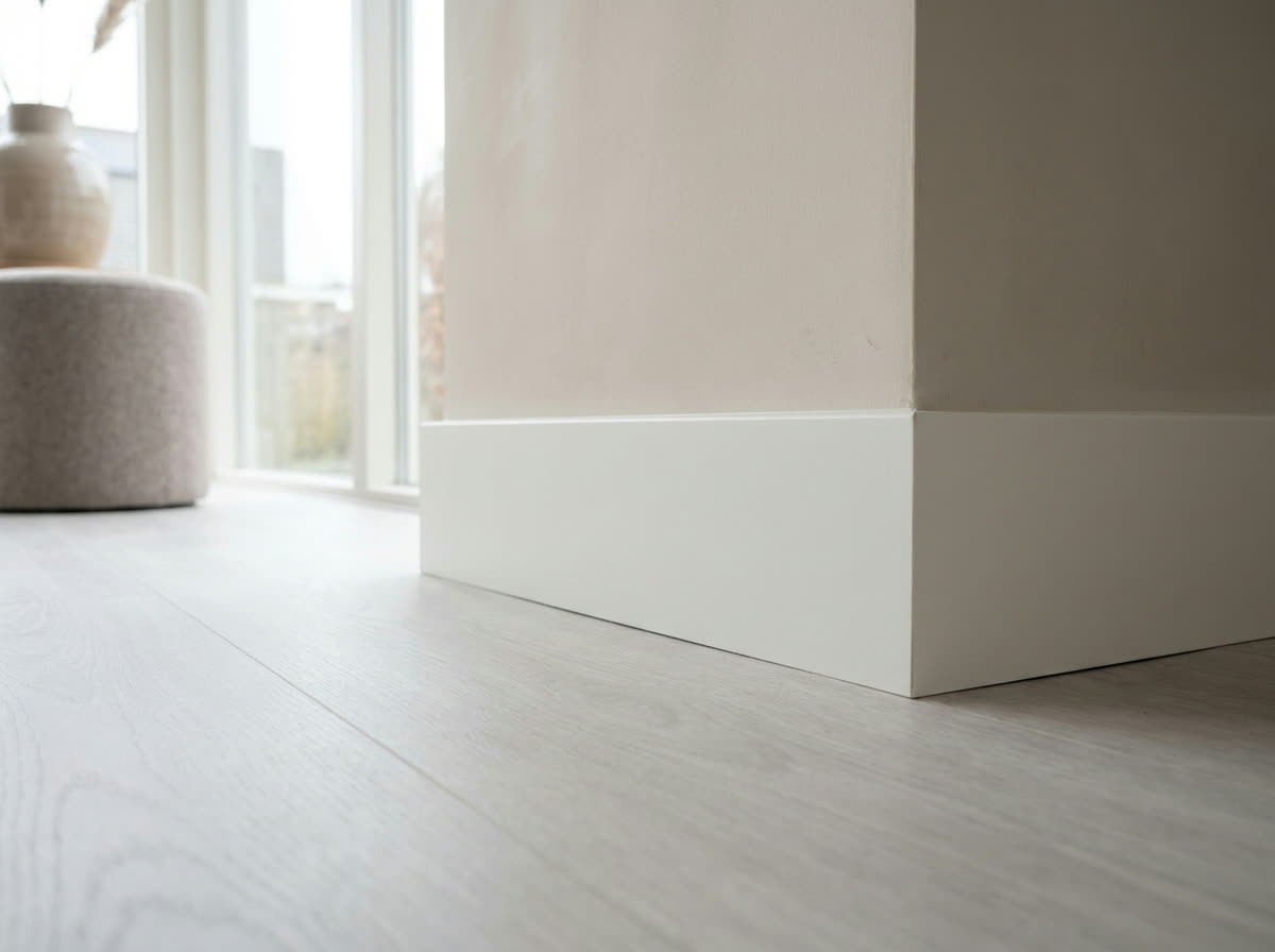 MDF plint (gegrond, schilderbaar) — incl. plaatsen